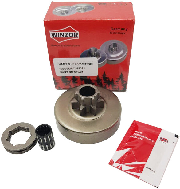 Барабан сцепления для бензопилы WINZOR ST381 разборный (комплект) (381-23)